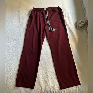 Figs burgundy pisco pants